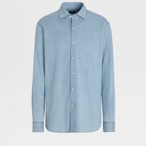 Ermenegildo Zegna Men’s Light Blue Denim Shirt!